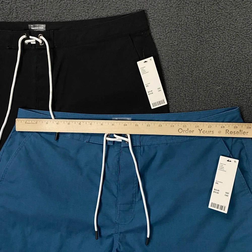 Set of 2 Standard Cloth Board Shorts Mens 2XL Blue Black 5